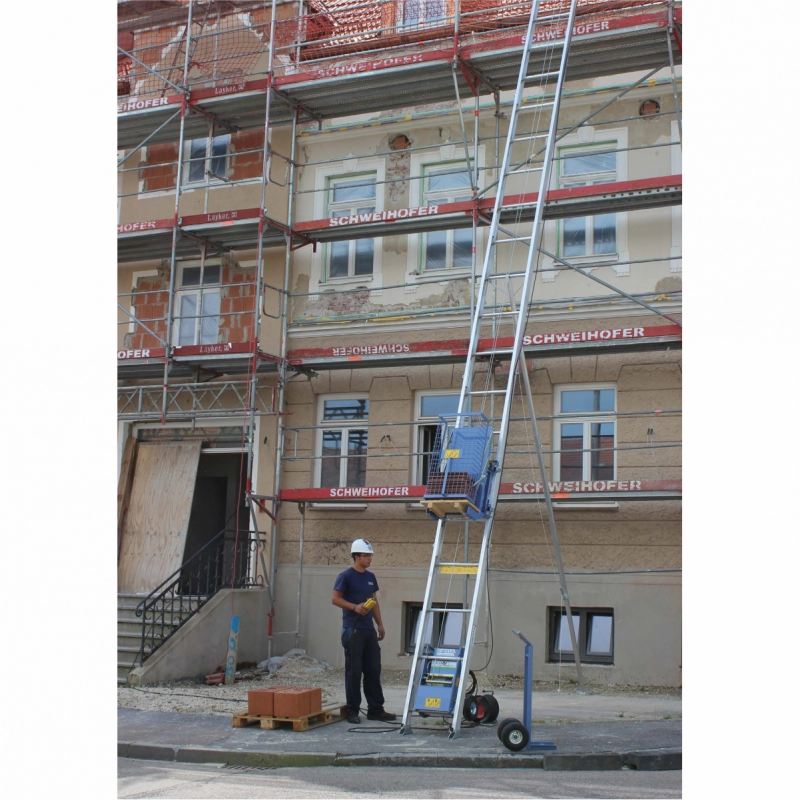 Elevator materiale constructii GEDA 250 COMFORT complet echipat, H=19,5m Elevator materiale constructii GEDA 250 COMFORT complet echipat, H=19,5m